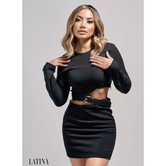 Zara BELTED CUT OUT DRESS - Picture 1 of 14